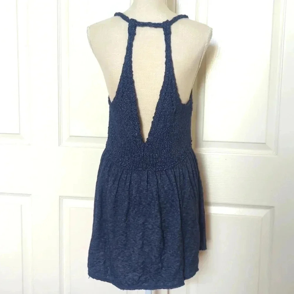 Free People Marled Knit Sweater Halter Top Tunic - Picture 8 of 10